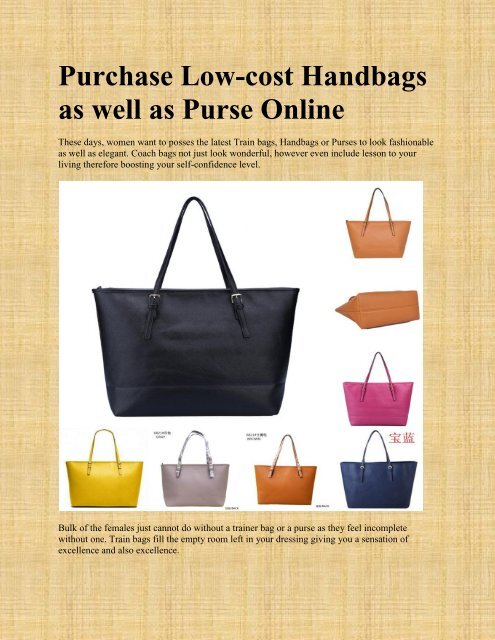 handbag purchase online