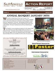 ACTION REPORT - San Angelo Chamber of Commerce