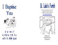 Baptism Preparation Program - St. Luke's Parish