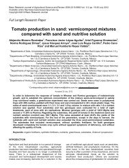 Tomato production in sand: vermicompost mixtures compared with ...