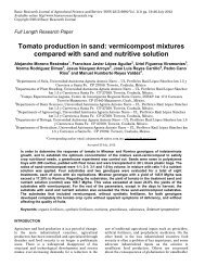 Tomato production in sand: vermicompost mixtures compared with ...