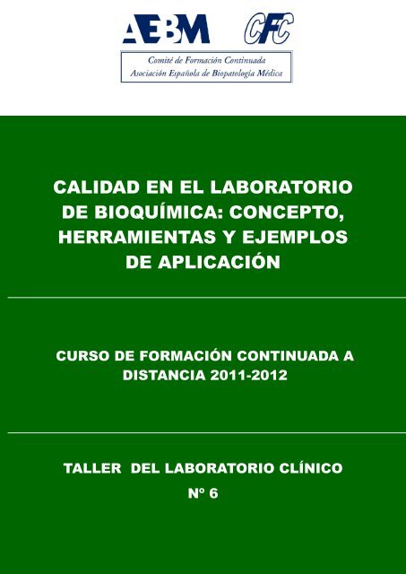 calidad en el laboratorio de bioquÃ­mica: concepto, herramientas y ...