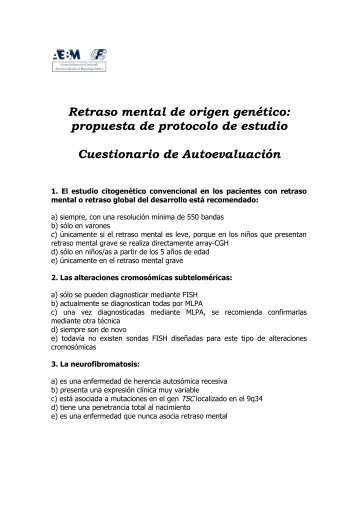 Retraso mental de origen genÃ©tico: propuesta de protocolo de ...