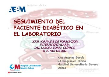 Seguimiento del paciente diabÃ©tico en el laboratorio.