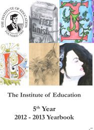 5th Year - The Institute of Education