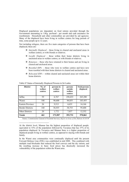 National Microfinance Study of Sri Lanka: Survey of Practices and ...