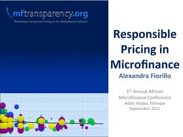 Responsible Pricing in Microfinance - MFTransparency.org