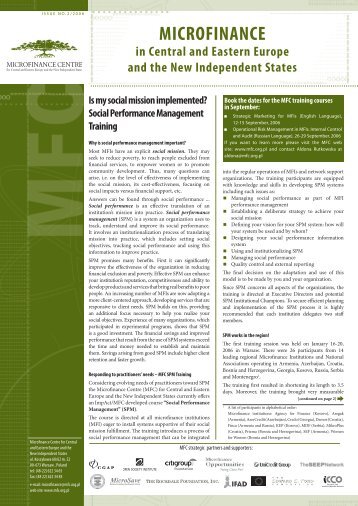MFC Newsletter 2- 2006.pdf - Microfinance Centre