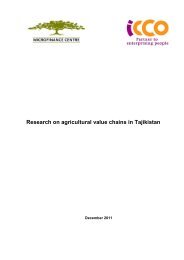 Value Chains research report Tajikistan final - Microfinance Centre