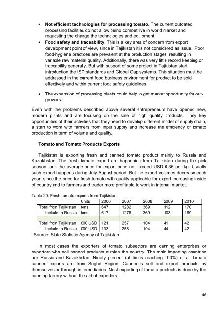 Value Chains research report Tajikistan final - Microfinance Centre