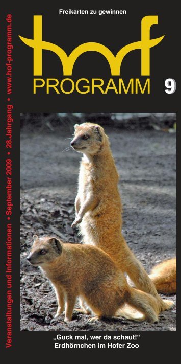 termine - Hof Programm