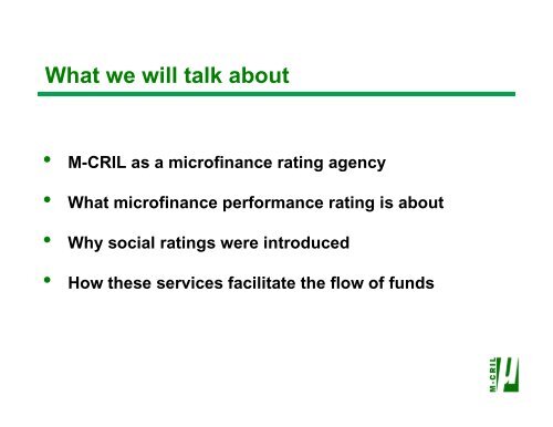 M-CRIL's ratings