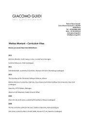 Matteo Montani – Curriculum Vitae - Giacomo Guidi