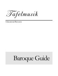 Baroque Guide: Educational Resource - Tafelmusik
