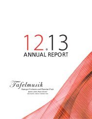 2012-2013 ANNUAL REPORT (pdf) - Tafelmusik