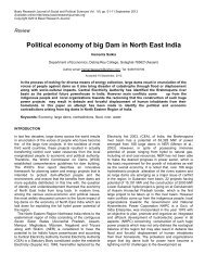 Political economy of big Dam in North East India - ResearchGate