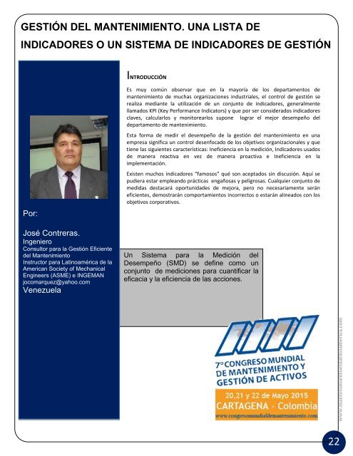 Revista mantenimiento en Latinoamerica Mayo 2015