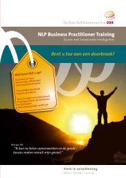 NLP Business Practitioner Training - De Boer & Ritsema van Eck