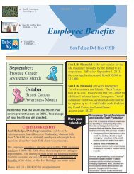 Employee Benefits - San Felipe Del Rio CISD