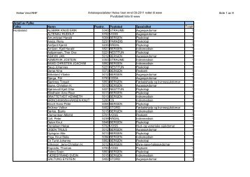 Avtalespesialister Helse Vest mnd 09-2011 rettet til www