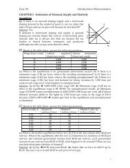 Econ 101 Introduction to Microeconomics CHAPTER 5 Extensions of ...