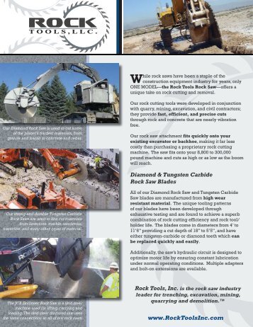 Rock Saws Brochure