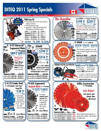 DITEQ 2011 Spring Specials - Creighton Rock Drill Ltd.