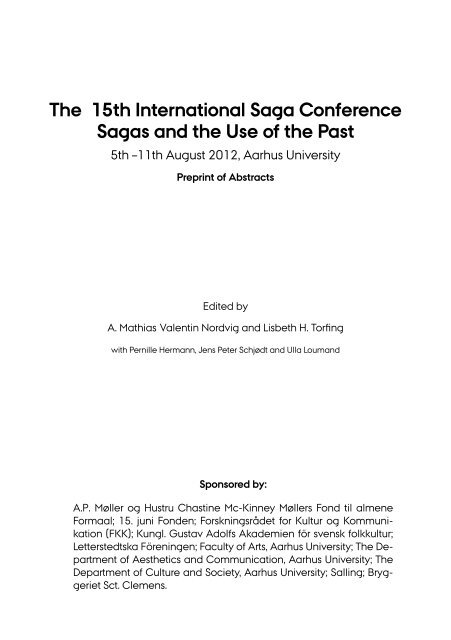 The 15th International Saga Conference Sagas and the Use of the ...