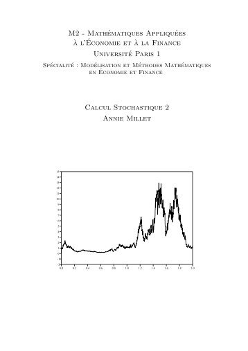 a la Finance UniversitÃ© Paris 1 Calcul Stochastique ... - samos-matisse