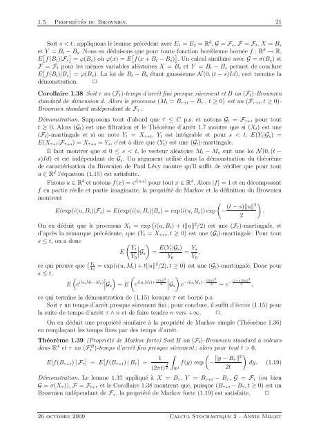 a la Finance UniversitÃ© Paris 1 Calcul Stochastique ... - samos-matisse