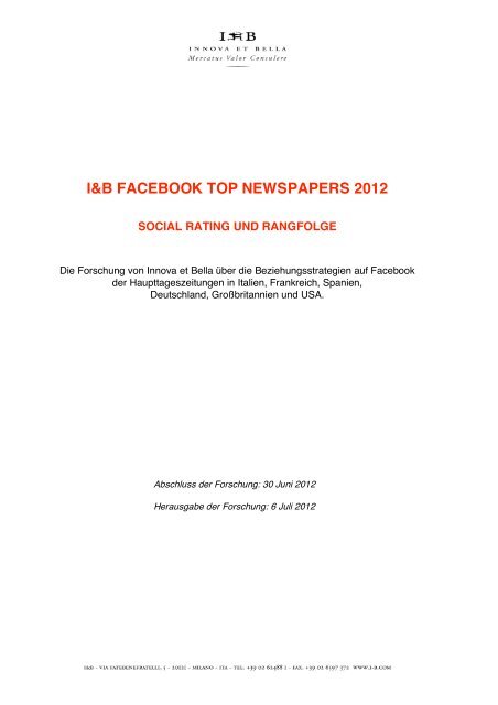 Facebook: Top Newspapers 2012 - Deutsch (Innova et Bella)