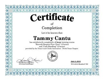 Tammy Cantu - Texas Court Clerks Association