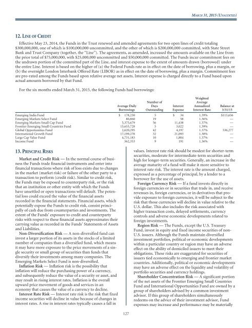 WASATCH FUNDS - Curian Clearing