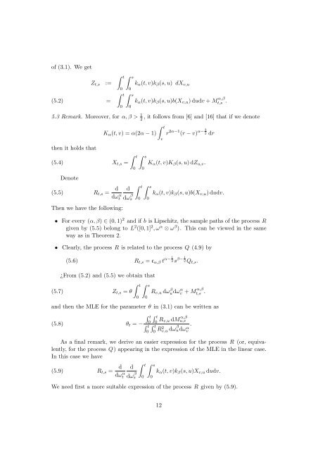 Parameter estimation for stochastic equations with ... - samos-matisse