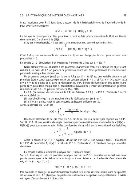 METHODES NUMERIQUES PAR CHAÃNES DE MARKOV