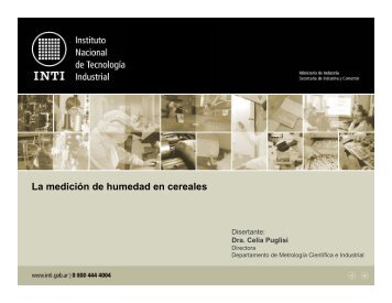 "La MediciÃ³n de Humedad en Cereales" - Dra. Celia ... - Metrologia