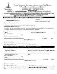 Spousal Consent Form - Public Employees Retirement Association ...