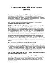 Divorce and Your PERA Retirement Benefits - Public Employees ...