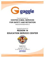 Gaggle's Response to RFP - NCPA