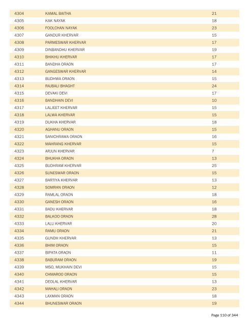 BPL Report 2002-2007 - District Administration, Gumla, Jharkhand