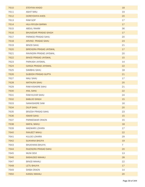 BPL Report 2002-2007 - District Administration, Gumla, Jharkhand