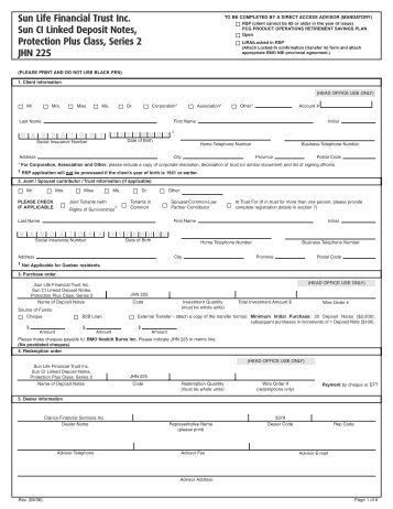 Investment Application Form - CI Investments