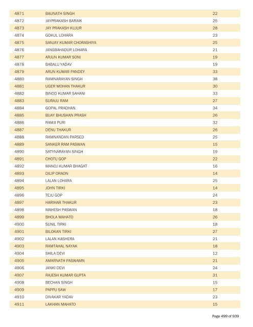 BPL Report 2002-2007 - District Administration, Gumla, Jharkhand