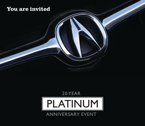 Acura 20th Anniversary Private Sale