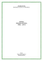 TITOLI TESI DI LICENZA - Marianum