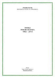 TITOLI TESI DI LICENZA - Marianum