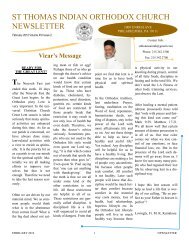 st thomas indian orthodox church newsletter - St. Thomas Philadelphia