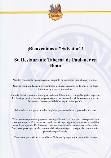 Su Restaurante Taberna de Paulaner en Bonn - Salvator
