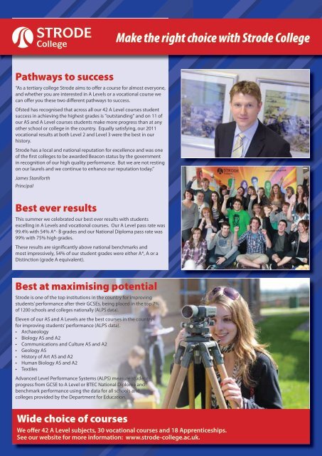 Newsletter - 2011 issue 1 - Strode College