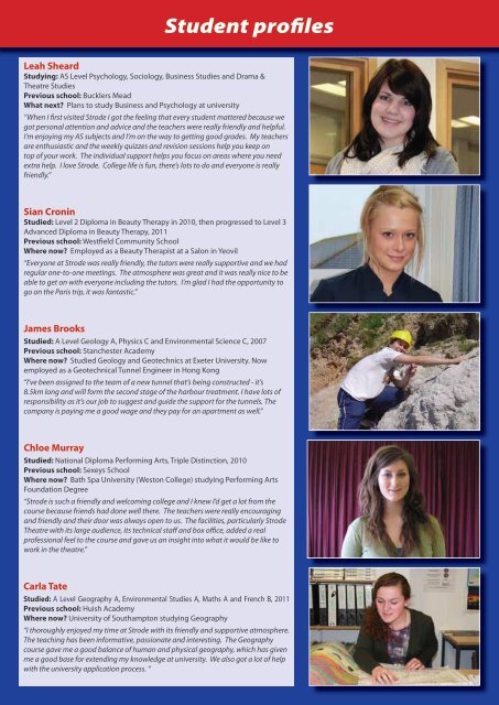 Newsletter - 2011 issue 1 - Strode College